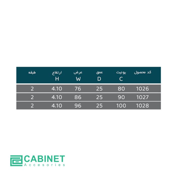 آبچکان استیل دو طبقه 1026 پلاتین - Platin